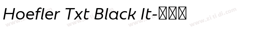Hoefler Txt Black It字体转换 Hoefler Txt Black It字体转换